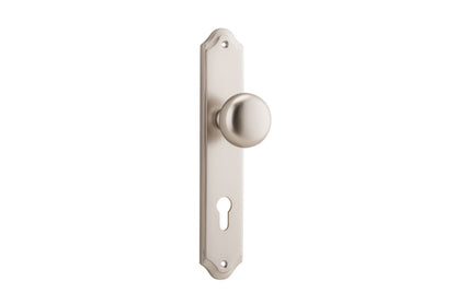 Iver Cambridge Door Knob Shouldered Latch Pair, Passage Kit, Privacy Kit , Entrance Kit with High Security Lock -Satin Nickel