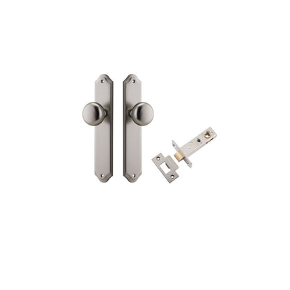 Iver Cambridge Door Knob Shouldered Latch Pair, Passage Kit, Privacy Kit , Entrance Kit with High Security Lock -Satin Nickel