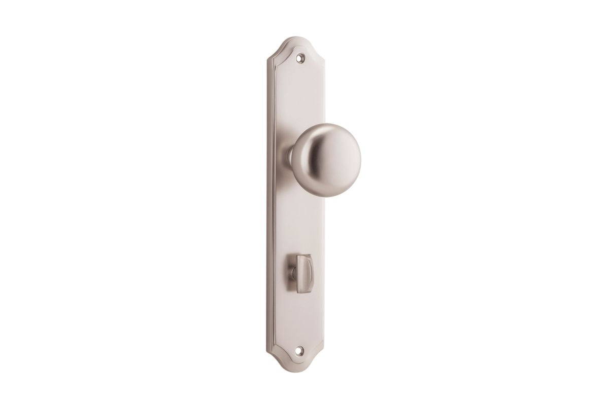 Iver Cambridge Door Knob Shouldered Latch Pair, Passage Kit, Privacy Kit , Entrance Kit with High Security Lock -Satin Nickel