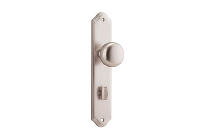 Iver Cambridge Door Knob Shouldered Latch Pair, Passage Kit, Privacy Kit , Entrance Kit with High Security Lock -Satin Nickel
