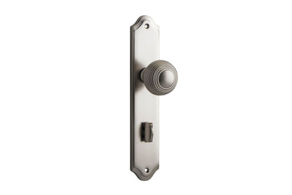 Iver Guildford Door Knob Shouldered Latch Pair, Passage Kit, Privacy Kit , Entrance Kit with High Security Lock - Satin Nickel