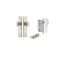 Iver Paddington  Door Knob Chamfered Latch Pair, Passage Kit, Privacy Kit , Entrance Kit with High Security Lock - Satin Nickel