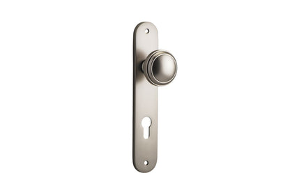 Iver Paddington  Door Knob Oval Latch Pair, Passage Kit, Privacy Kit , Entrance Kit with High Security Lock - Satin Nickel