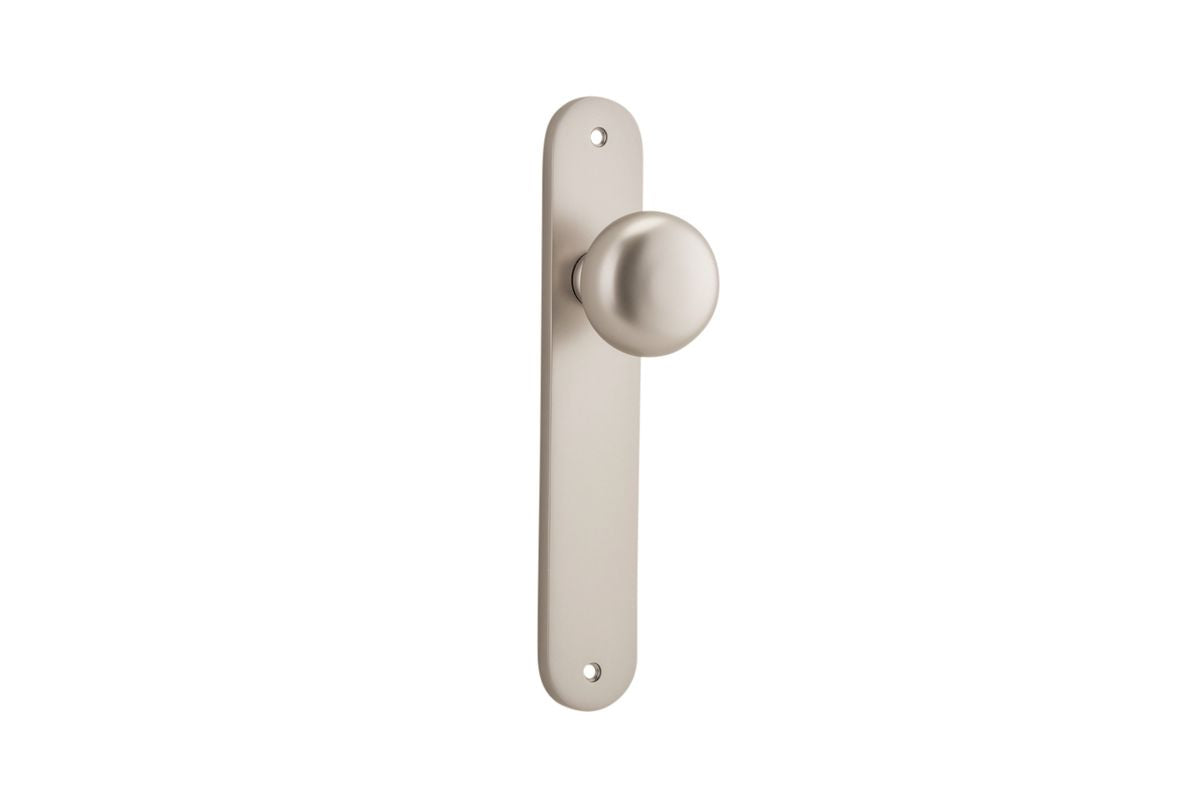 Iver Cambridge Door Knob Oval Concealed Fix Pair, Passage Kit, Privacy Kit , Entrance Kit with High Security Lock - Satin Nickel