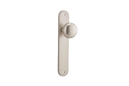 Iver Cambridge Door Knob Oval Concealed Fix Pair, Passage Kit, Privacy Kit , Entrance Kit with High Security Lock - Satin Nickel