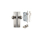 Iver Guildford Door Knob Stepped Latch Pair, Passage Kit, Privacy Kit , Entrance Kit with High Security Lock - Satin Nickel