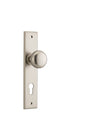 Iver Cambridge Door Knob Chamfered  Latch Pair, Passage Kit, Privacy Kit , Entrance Kit with High Security Lock - Satin Nickel