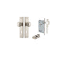 Iver Cambridge Door Knob Chamfered  Latch Pair, Passage Kit, Privacy Kit , Entrance Kit with High Security Lock - Satin Nickel