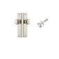Iver Cambridge Door Knob Chamfered  Latch Pair, Passage Kit, Privacy Kit , Entrance Kit with High Security Lock - Satin Nickel