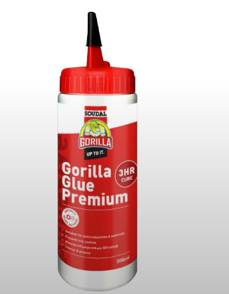 Soudal Gorilla Glue Premium 1 Hour & 3 Hour Cure 250ml ,500ml ,1Lt Refill & 5Kg Priced per unit Minimum order Quantity 6 Units except 5kg