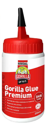 Soudal Gorilla Glue Premium 1 Hour & 3 Hour Cure 250ml ,500ml ,1Lt Refill & 5Kg Priced per unit Minimum order Quantity 6 Units except 5kg