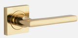 Iver Baltimore Door Lever 0270 Square Rose Polished Brass - Passage ,Privacy & Entrance