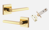 Iver Baltimore Door Lever 0270 Square Rose Polished Brass - Passage ,Privacy & Entrance