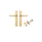 Iver Sarlat  Door Lever Rectangular Latch Pair, Passage Kit, Privacy Kit , Entrance Kit with High Security Lock - Brushed Brass