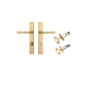 Iver Sarlat  Door Lever Rectangular Latch Pair, Passage Kit, Privacy Kit , Entrance Kit with High Security Lock - Brushed Brass
