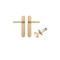 Iver Sarlat  Door Lever Oval Latch Pair, Passage Kit, Privacy Kit , Entrance Kit with High Security Lock - Brushed Brass