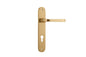 Iver Annecy Door Lever Oval Latch Pair, Passage Kit, Privacy Kit , Entrance Kit with High Security Lock - Brushed Brass