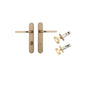 Iver Annecy Door Lever Oval Latch Pair, Passage Kit, Privacy Kit , Entrance Kit with High Security Lock - Brushed Brass