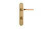 Iver Annecy Door Lever Oval Latch Pair, Passage Kit, Privacy Kit , Entrance Kit with High Security Lock - Brushed Brass