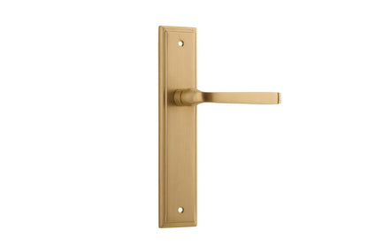 Iver Annecy Door Lever Shouldered Latch Pair, Passage Kit, Privacy Kit , Entrance Kit with High Security Lock -Brushed Brass