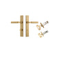Iver Berlin Door Lever Rectangular Latch Pair, Passage Kit, Privacy Kit , Entrance Kit with High Security Lock - Brushed Brass