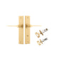 Iver Como  Door Lever Chamfered Latch Pair, Passage Kit, Privacy Kit , Entrance Kit with High Security Lock -Brushed Brass