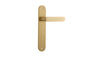 Iver Bronte Door Lever Oval Latch Pair, Passage Kit, Privacy Kit , Entrance Kit with High Security Lock - Brushed Brass