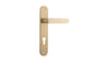 Iver Bronte Door Lever Oval Latch Pair, Passage Kit, Privacy Kit , Entrance Kit with High Security Lock - Brushed Brass