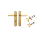 Iver Bronte Door Lever Oval Latch Pair, Passage Kit, Privacy Kit , Entrance Kit with High Security Lock - Brushed Brass