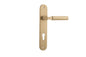 Iver Berlin Door Lever Oval Latch Pair, Passage Kit, Privacy Kit , Entrance Kit with High Security Lock - Brushed Brass