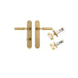 Iver Berlin Door Lever Oval Latch Pair, Passage Kit, Privacy Kit , Entrance Kit with High Security Lock - Brushed Brass