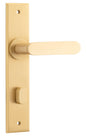 Iver Bronte Door Lever Chamfered Latch Pair, Passage Kit, Privacy Kit , Entrance Kit with High Security Lock - Brushed Brass