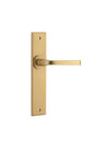 Iver Annecy Door Lever Chamfered Latch Pair, Passage Kit, Privacy Kit , Entrance Kit with High Security Lock -Brushed Brass
