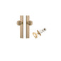 Iver Guildford Door Knob Rectangular Latch Pair, Passage Kit, Privacy Kit , Entrance Kit with High Security Lock - Brushed Brass