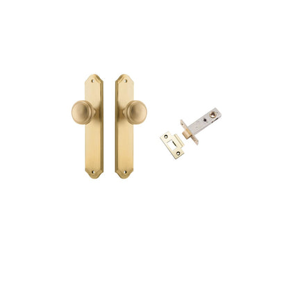 Iver Paddington  Door Knob Shouldered Latch Pair, Passage Kit, Privacy Kit , Entrance Kit with High Security Lock - Brushed Brass
