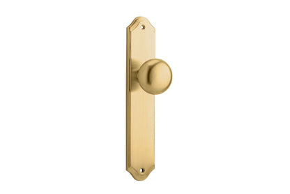 Iver Cambridge Door Knob Shouldered Latch Pair, Passage Kit, Privacy Kit , Entrance Kit with High Security Lock - Brushed Brass