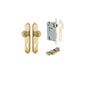 Iver Guildford Door Knob Shouldered Latch Pair, Passage Kit, Privacy Kit , Entrance Kit with High Security Lock -Brushed Brass