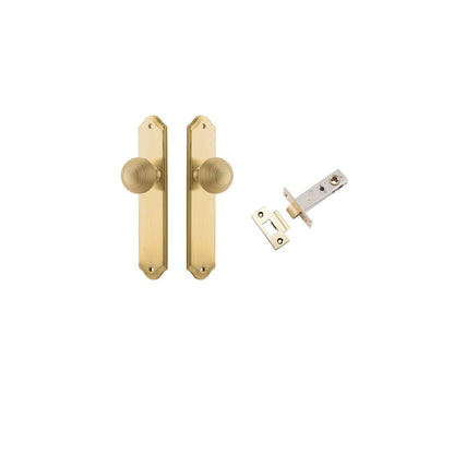 Iver Guildford Door Knob Shouldered Latch Pair, Passage Kit, Privacy Kit , Entrance Kit with High Security Lock -Brushed Brass