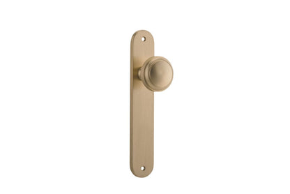 Iver Paddington  Door Knob Oval Latch Pair, Passage Kit, Privacy Kit , Entrance Kit with High Security Lock - Brushed Brass