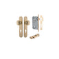 Iver Paddington  Door Knob Oval Latch Pair, Passage Kit, Privacy Kit , Entrance Kit with High Security Lock - Brushed Brass
