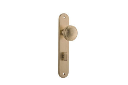 Iver Paddington  Door Knob Oval Latch Pair, Passage Kit, Privacy Kit , Entrance Kit with High Security Lock - Brushed Brass