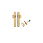 Iver Cambridge Door Knob Oval Concealed Fix Pair, Passage Kit, Privacy Kit , Entrance Kit with High Security Lock - Brushed Brass