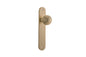 Iver Guildford Door Knob Oval Latch Pair, Passage Kit, Privacy Kit , Entrance Kit with High Security Lock - Brushed Brass