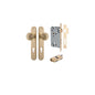 Iver Guildford Door Knob Oval Latch Pair, Passage Kit, Privacy Kit , Entrance Kit with High Security Lock - Brushed Brass