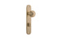 Iver Guildford Door Knob Oval Latch Pair, Passage Kit, Privacy Kit , Entrance Kit with High Security Lock - Brushed Brass