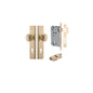Iver Paddington  Door Knob Stepped Latch Pair, Passage Kit, Privacy Kit , Entrance Kit with High Security Lock - Brushed Brass