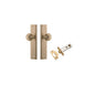 Iver Guildford Door Knob Stepped Latch Pair, Passage Kit, Privacy Kit , Entrance Kit with High Security Lock - Brushed Brass