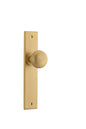 Iver Cambridge Door Knob Chamfered  Concealed Fix Pair Passage Kit, Privacy Kit , Entrance Kit with High Security Lock -Brushed Brass