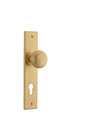 Iver Cambridge Door Knob Chamfered  Concealed Fix Pair Passage Kit, Privacy Kit , Entrance Kit with High Security Lock -Brushed Brass