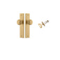 Iver Cambridge Door Knob Chamfered  Concealed Fix Pair Passage Kit, Privacy Kit , Entrance Kit with High Security Lock -Brushed Brass